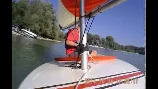 Sunfish segeln auf dem Otterstädter Altrhein