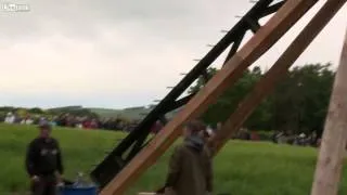 The Trebuchet   Launching a Car, Piano and Incendiary Drum