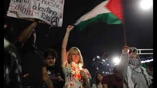 Protestan en la embajada de Israel en México contra el genocidio en Palestina