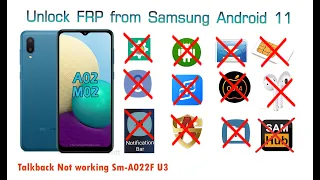 Samsung Galaxy A02 frp bypass Android 11 100% working. samsung frp bypass android 11 2023