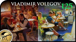 125. How I painted Restaurant theme in small paintings/ Volegov