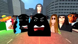 Furious Angry Munci, Sad Angry Munci, Rosalia Bizcochito Family And Obunga Family Nextbot Gmod