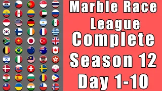 Marble Race League 2020 Season 12 Complete Race Day 1-10 in Algodoo / Marble Race King