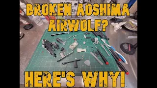 Diagnosing and repairing a broken Aoshima 1/48 diecast AIRWOLF model, we found the problem!!