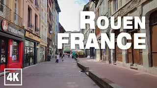 Rouen City NORMANDY France Summer 2021 🏙 • Real Time Virtual Walking Tour Ambience in 4K ASMR