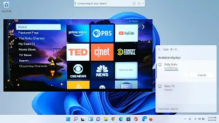 Windows 11, Using a TV as a second monitor, or How To Cast to Your TV.