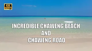 4K Koh Samui Chaweng Walking street and Chaweng beach - Virtual walking tour | Streets of Thailand