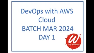 DevOps with AWS Cloud Demo session