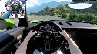 Porsche 911 GT3 RS | Forza Horizon 5 | Cockpit View ( Interior View Drive ) Thrustmaster TX Gameplay