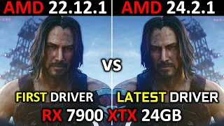 RX 7900 XTX | First Driver vs Latest Driver | 1 Year Difference | is there a FPS Boost? | 2024