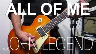 All of me - John Legend | electric guitar cover (instrumental & backing track)