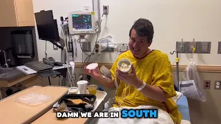 Hospital room food vlog