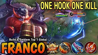 Franco Best One Shot Build and New Emblem 2023 (BRUTAL DAMAGE) - Build Top 1 Global Franco