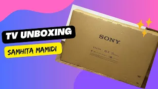 Sony BRAVIA 55 Inch TV 4K Model X80K 55X80K |Tv unboxing| installation |Samhita mamidi || #sonytv