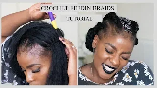 How To Crochet Feed-In Braids | Short Natural Hair & Beginner Friendly | Miriam Maulana