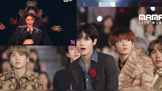 BTS reaction to Hwasa_Maria +Aya+ Dingga at Mamamoo [MAMA 2020] (Full)