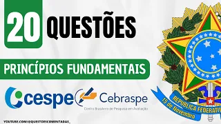 20 Questões - Princípios Fundamentais - Direito Constitucional - Banca - CESPE/CEBRASPE
