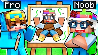 NOOB vs PRO SPEED DRAW in Minecraft!