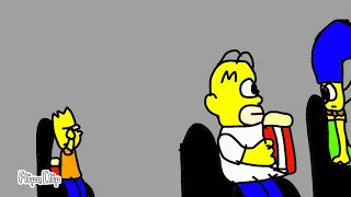 Homer Eats Marge's Hair in the movies (and Bart try to hurt Homer) [Not Official)
