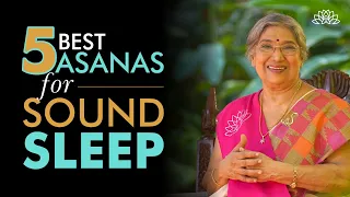 5 relaxing and calming asanas to do in bed for a good sleep | Dr. Hansaji Yogendra