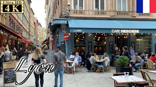 🇫🇷Lyon Summer Walk - Rue Mercière -【4K 60fps】