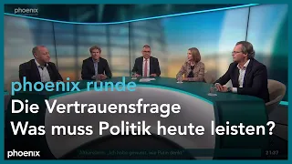 phoenix runde: Die Vertrauensfrage - Was muss Politik heute leisten?