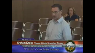 Board of Supervisors Budget Hearing - 08/16/2012