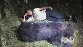 Woman collides with rare black bear on Texas road