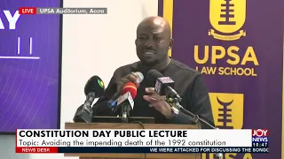 Constitution Day Public Lecture: Avoiding the impending death of the 1992 constitution (14-1-22)