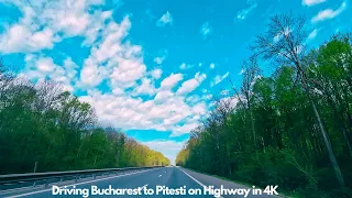🇷🇴 BUCHAREST, ROMANIA | Driving Bucharest to Pitesti on Highway | ☀️ 🇷🇴 [4K 60fps UHD]