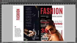 How to Create a Magazine Cover Design in InDesign | Front Cover, Spine, and Back Cover