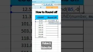 Excel round off formula | Round off in excel to nearest 1 | round off kaise karte hain