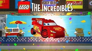 LEGO The Incredibles - How to Unlock Lightning McQueen from Cars and Invincibility Red Brick