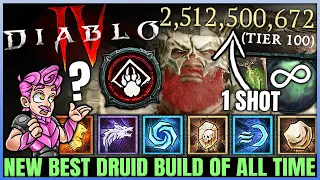 Diablo 4 - INFINITE DAMAGE BOULDER STORM = Best Druid Build You Will EVER See - Skills Gear Guide!