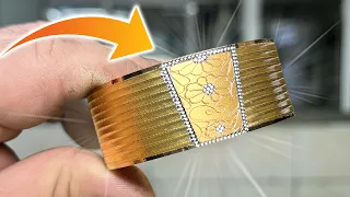 Amazing Gold Work Processes - unique trabzon knitted bracelet in 1 hour, which takes 3 weeks?