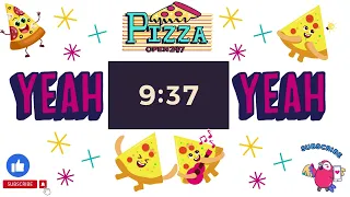 Pizza Party:10-Minute Countdown Timer with Music for Kids Pizza Party! Neon Countdown Fun 10 Minutes