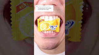 🍊“Noisy” Orange Candy ASMR #Shorts #ASMR #Candy #Satisfying #JapanSnack #Japan