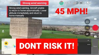 DJI Mini 4 Pro strong wind test - 45 MPH! - DONT Risk it!