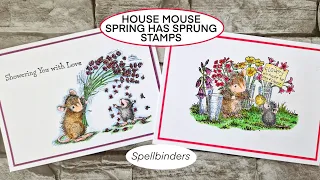 House Mouse SPRING HAS SPRUNG Stamps - Spellbinders