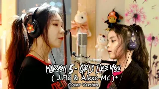 Maroon 5 - Girls Like You  ( J.Fla & Alexa 5 years old from indonesia cover version )