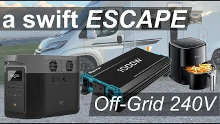 How to use 240V motorhome appliances OFF GRID & wild camping!