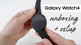 Samsung Galaxy Watch 4 Unboxing and Setup (44mm Black)