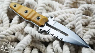 다목적 서바이벌 칼 만들기 / Making a Mini Dagger Knife with Canvas Micarta