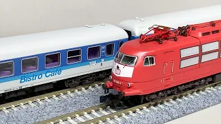 MINITRIX 16344,15948 DB E-Lok BR 103 "Orientrot" und Personenwagen-set "30 Jahre InterRegio" Spur N