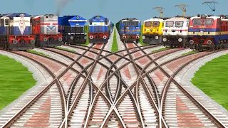 🎱 Indian Rails Crossing At Curve ✨️Railroad Tracks #indianrailways