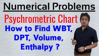 numerical on psychrometric chart || how to read psychrometric chart || psychrometric chart
