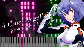 [Synthesia] Neon Genesis Evangelion OP - A Cruel Angel's Thesis / Yoko Takahashi (Piano cover)