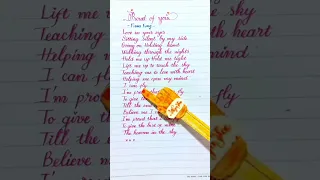 Proud of you - Piona Fung | Lyrics Handwriting Nga Lee