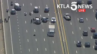 Police pursuit of box truck in L.A. County ends with driver in custody