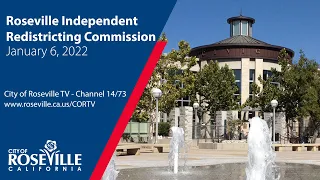 Roseville Independent Redistricting Commission meeting January 6, 2022 - audio recording